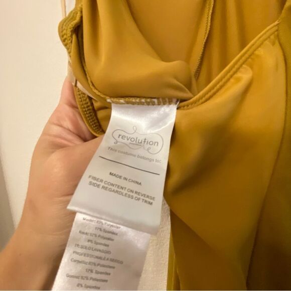 Revolution Tenth House dance costume SET YOURSELF FREE RC23920 gold yellow LA - Picture 8 of 12